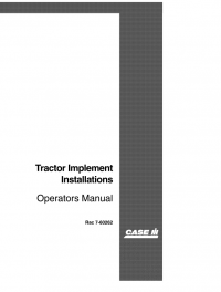 repair manual Case 7200 and 8900 Tractor PDF Operator’s Manual