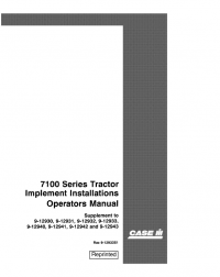 repair manual Case 7100 series Operator’s manual in PDF