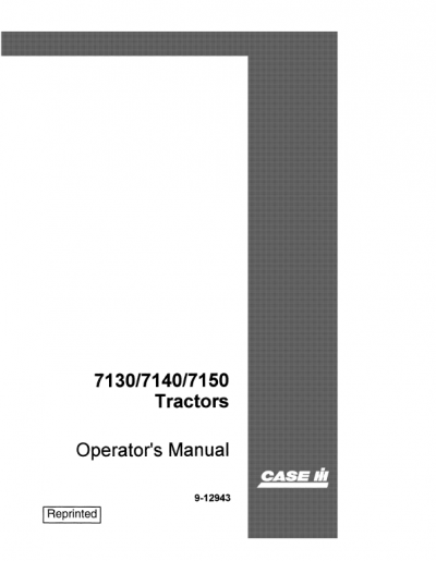 Case IH Magnum 7130 7140 Tractor Operator's Manual – Peaceful Creek, 280 Pages, Full-Size Reprint