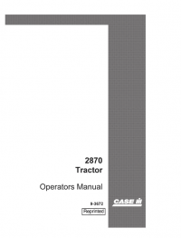 repair manual Case 2870 Tractor PDF Operator’s manual