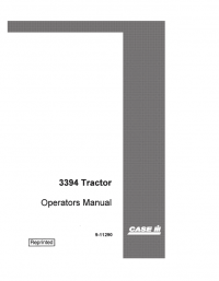 repair manual Case 3394 Tractor PDF Operator’s Manual