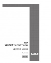 repair manual Case 3594 Constant Traction Tractor PDF Operator’s Manual