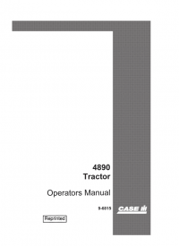 repair manual Case 4890 Tractor PDF Operator’s manual