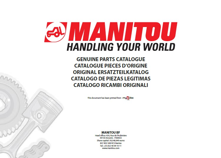 Manitou M26-2/4 M30-2 M40-4 M50-4 MC30/40/50/60/70 Parts