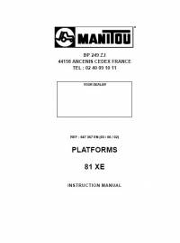 repair manual Manitou Platforms 81XE Instruction Manual PDF