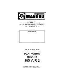repair manual Manitou Platforms 80VJR, 105VJR 2 Instruction Manual PDF