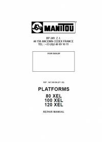 repair manual Manitou Platforms 80XEL, 100XEL, 120XEL Repair Manual PDF