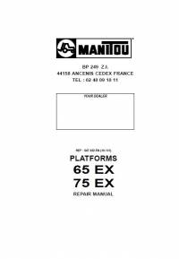 repair manual Manitou Platforms 65EX, 75EX Repair Manual PDF