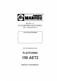 repair manual Manitou Platforms 150 AET2 Instruction Manual PDF