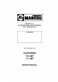 repair manual Manitou Platforms 150 AET, 171 AET Repair Manual PDF