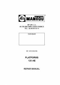 repair manual Manitou Platform 120 AE Repair Manual PDF