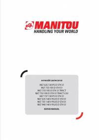 repair manual Manitou Forklifts MLT 635, 733, 737, 741, 940 Series Repair Manual PDF