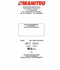 repair manual Manitou Forklifts MRT1842 M Series User’s Handbook PDF