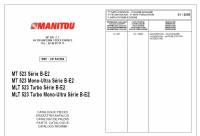 spare parts catalog Manitou Loaders MT 523 Mono-Ultra, MLT 523 Turbo Mono-Ultra Series B-E2 Parts Catalog PDF