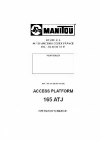 repair manual Manitou Access Platform 165ATJ Operator’s Manual PDF