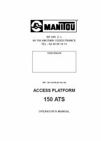 repair manual Manitou Access Platform 150 ATS Operator’s Manual PDF