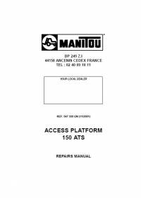 repair manual Manitou Access Platform 150 ATS Repair Manual PDF