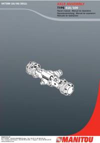 repair manual Manitou Axle Assembly Type 416/100 Repair Manual PDF
