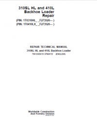 repair manual John Deere 310SL HL and 410L Backhoe Loader Repair Manual PDF