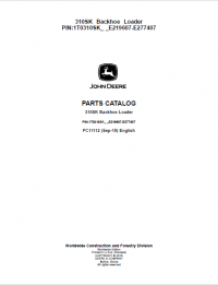 spare parts catalog John Deere 310SK Backhoe Loader Parts Catalog PDF PC11112