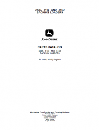 spare parts catalog John Deere 300D, 310D AND 315D Backhoe Loaders Parts Catalog PDF