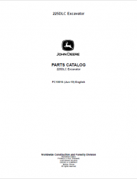 spare parts catalog John Deere 225DLC Excavator Parts Catalog PDF