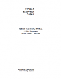 repair manual John Deere 225DLC Excavator Repair Manual PDF