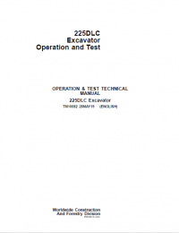 repair manual John Deere 225DLC Excavator Operation and Text Technical Manual PDF