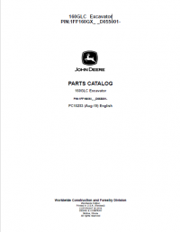 spare parts catalog John Deere 160GLC Excavator Parts Catalog PDF