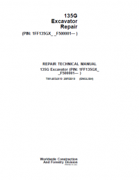 repair manual John Deere 135G Excavator Repair Manual PDF