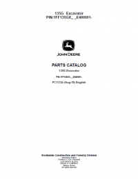 John Deere 135G Excavator Parts Catalog