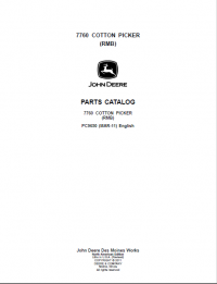 spare parts catalog John Deere 7760 Cotton Picker Parts Catalog PDF