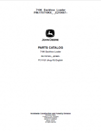 spare parts catalog John Deere 710K Backhoe Loader Parts Catalog PDF