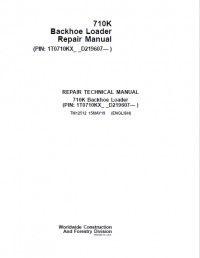 repair manual John Deere 710K Backhoe Loader Repair Manual PDF