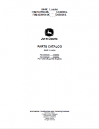 spare parts catalog John Deere 644K Loader Parts Catalog PDF