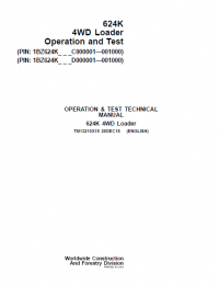 repair manual John Deere 624K 4WD Loader Operation and Test Technical Manual PDF