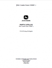 spare parts catalog John Deere 550J Crawler Dozer Parts Catalog PDF