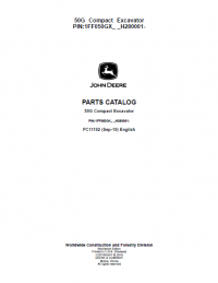 spare parts catalog John Deere 50G Compact Excavator Parts Catalog PDF