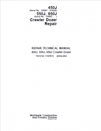 repair manual John Deere 450J, 550J, 650J Crawler Dozer Repair Technical Manual PDF
