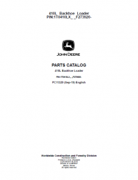 spare parts catalog John Deere 410L Backhoe Loader Parts Catalog PDF PC11329