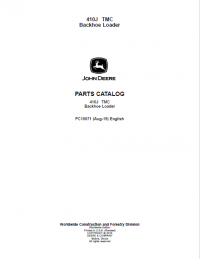 spare parts catalog John Deere 410J Backhoe Loader Parts Manual PDF PC10071