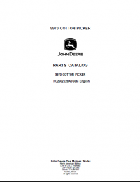 spare parts catalog John Deere 9970 Cotton Picker Parts Catalog PDF