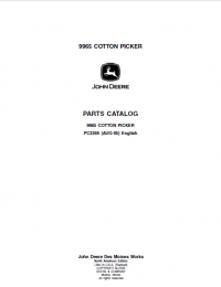 spare parts catalog John Deere 9965 Cotton Picker Set of Parts Catalog PDF