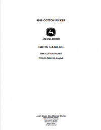 spare parts catalog John Deere 9986 Cotton Picker Parts Catalog PDF