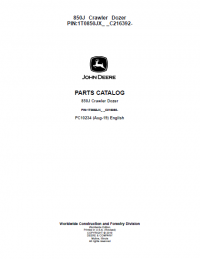 spare parts catalog John Deere 850J Crawler Dozer Parts Catalog PDF