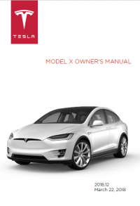 repair manual Tesla Model X 12.2018 Noth America Owner’s Manual PDF
