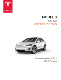 repair manual Tesla Model X 2015-2020 Owner’s Manual PDF