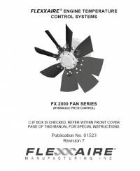 repair manual Flexxaire Control Systems FX 2000 Fan Series Special Instruction PDF