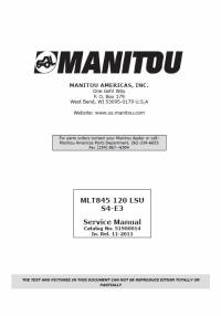 repair manual Manitou Forklifts MLT 845 120 LSU S4-E3 Service Manual PDF
