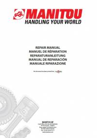 repair manual Manitou Forklifts MLA 628 Turbo Powershift Series 2 Repair Manual PDF